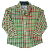 Boy's LS Dress Shirt - Red/Jolly Green Boys Shirts + Polos Southbound