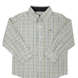 Boys L/S Dress Shirt - Tan/Lt. Blue/Green Plaid Boys Shirts + Polos Southbound