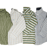 Boys L/S Polo - Cedar/Green/Pineapple Boys Shirts + Polos Southbound