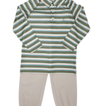 Boys L/S Polo - Cedar/Green/Pineapple Boys Shirts + Polos Southbound