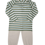 Boys L/S Polo - Cedar/Green/Pineapple Boys Shirts + Polos Southbound