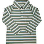 Boys L/S Polo - Cedar/Green/Pineapple Boys Shirts + Polos Southbound