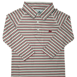 Boys L/S Polo - Oatmeal/Garnet/Rock Boys Shirts + Polos Southbound