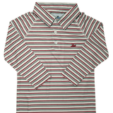 Boys L/S Polo - Oatmeal/Garnet/Rock Boys Shirts + Polos Southbound