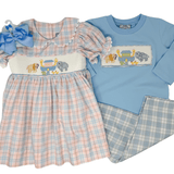 Boys Noah's Ark Smocked Pant Set Boys Sets Three Sisters