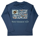 Boys Performance Tee - Flag Antlers Boys Tees Southbound