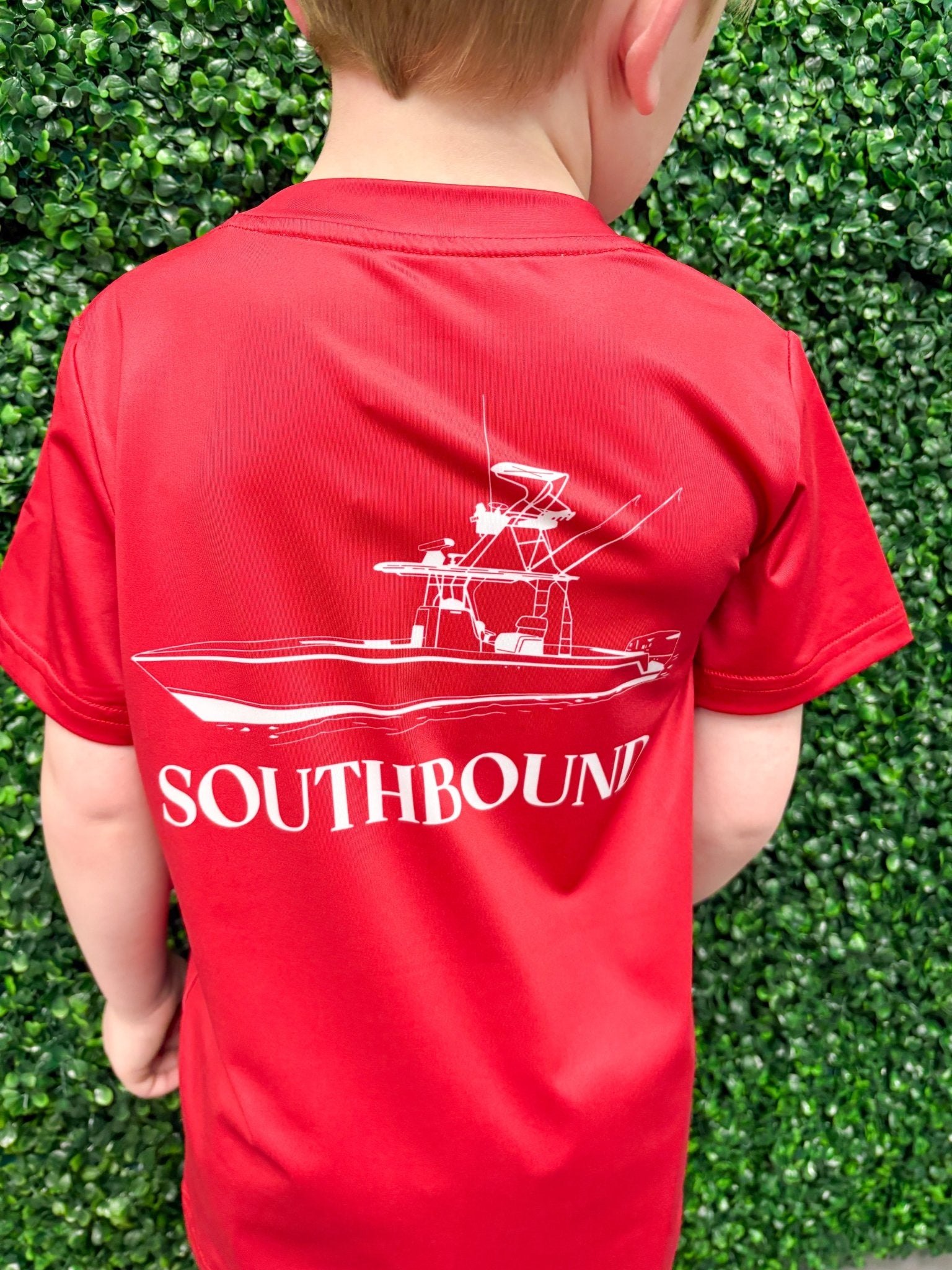 Boy's Performance Tee - Red Fishing Boat Boys Shirts + Polos Southbound