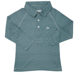 Boy's Polo LS - Blue Haze Stripe Boys Shirts + Polos Southbound