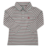 Boy's Polo LS - Mineral Red/Dew Green Boys Shirts + Polos Southbound