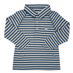 Boy's Polo LS - Navy/Fog/Green Boys Shirts + Polos Southbound