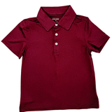 Boys Polo - Maroon Heather Boys Shirts + Polos Meripex
