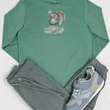 Boys Pro Performance L/S Shirt - Frosty Spruce Boys Shirts + Polos Prodoh