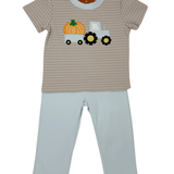 Boys Pumpkin Haul Pants Set Boys Sets Millie Jay