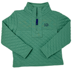 Boys Quilted Zip Pullover - Frosty Spruce Boys Sweaters + Sweatshirts Prodoh