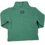Boys Quilted Zip Pullover - Frosty Spruce Boys Sweaters + Sweatshirts Prodoh