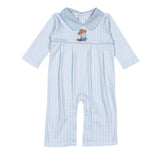 Boys Rodeo Time Pima Applique Romper Boys Bubbles + Rompers Baby Loren