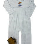 Boys Rodeo Time Pima Applique Romper Boys Bubbles + Rompers Baby Loren