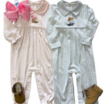 Boys Rodeo Time Pima Applique Romper Boys Bubbles + Rompers Baby Loren