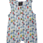 Boys Sail Away Romper - Sugar Babies Children's Boutique/Meg's Shoppe