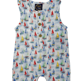 Boys Sail Away Romper - Sugar Babies Children's Boutique/Meg's Shoppe
