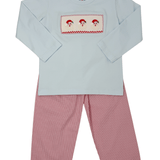 Boys Santa Smocked Pant Set Boys Sets Three Sisters