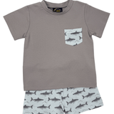 Boys Shark Short Set - Sugar Babies Children's Boutique/Meg's Shoppe