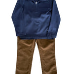 Boys Slim Fit Corduroy - Bronze Boys Pants Pedal Kidswear