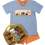Boys Smocked Construction Short Set Boys Sets Three Sisters