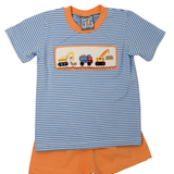 Boys Smocked Construction Short Set Boys Sets Three Sisters