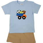 Boys S/S T-Shirt - Truck w/ Sports Balls Boys Tees Luigi