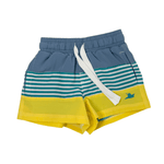 Boys Swim Trunks - Blue Color Block Kids Swim Southbound