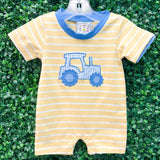 Boys Tractor Romper Boys Bubbles + Rompers Three Sisters