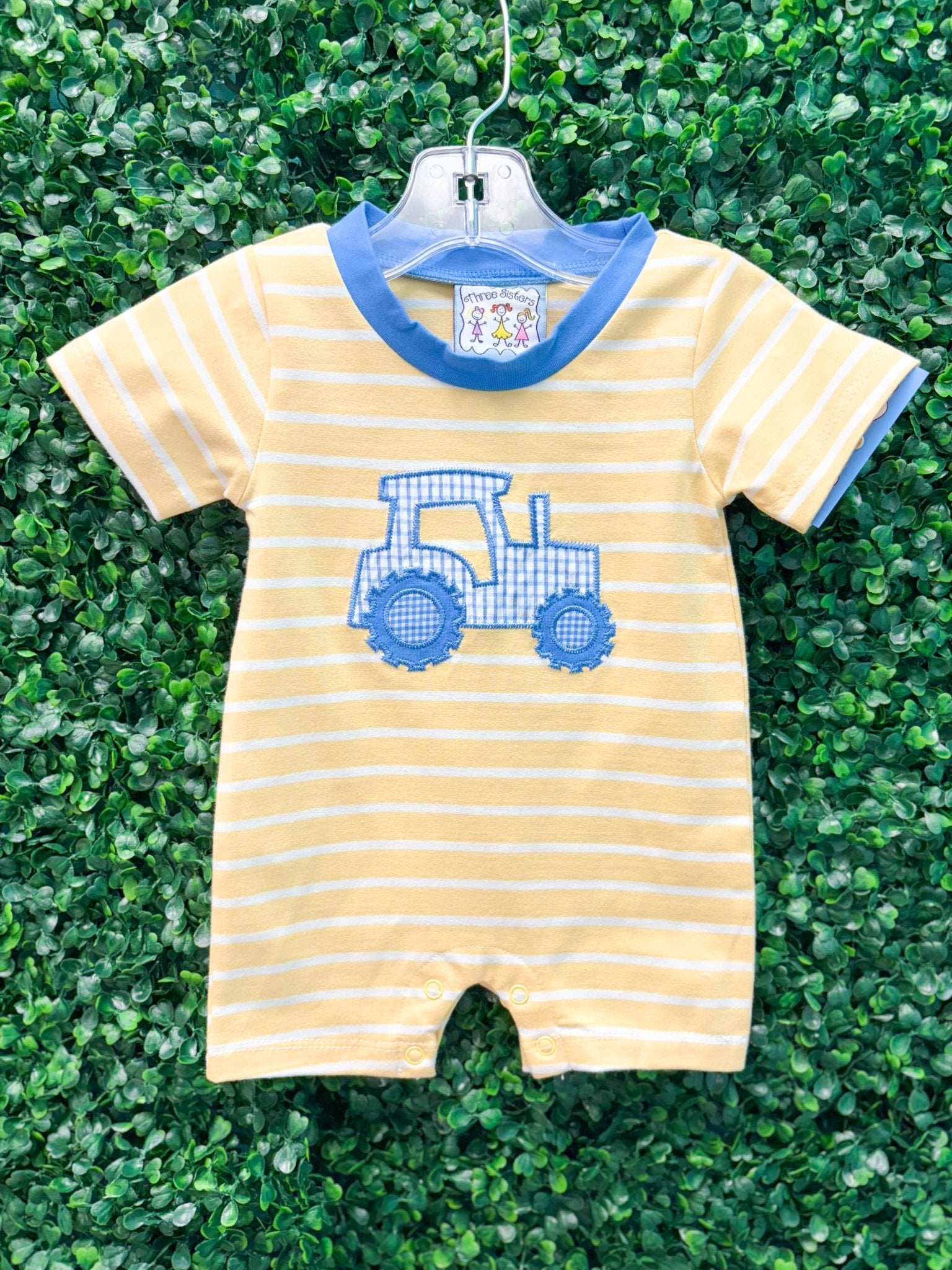 Boys Tractor Romper Boys Bubbles + Rompers Three Sisters