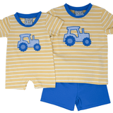 Boys Tractor Romper Boys Bubbles + Rompers Three Sisters