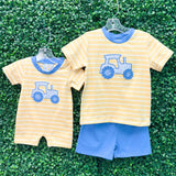 Boys Tractor Romper Boys Bubbles + Rompers Three Sisters