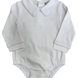 Boys White L/S Onesie Girls Tops + Tees Three Sisters