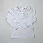 Boy's White Peter Pan Collar Blouse with Cuffs Boys Shirts + Polos Luigi