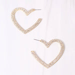 Braeden CZ Heart Earring Clear Earrings Caroline Hill