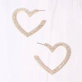 Braeden CZ Heart Earring Clear Earrings Caroline Hill