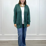 Briar Waffle Knit Cardigan - Ash Jade - Sugar Babies Children's Boutique/Meg's Shoppe