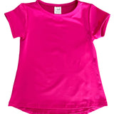 Bridget Basic Tee - Power Pink Girls Tops + Tees Set Athleisure