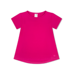 Bridget Basic Tee - Power Pink Girls Tops + Tees Set Athleisure