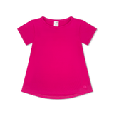 Bridget Basic Tee - Power Pink Girls Tops + Tees Set Athleisure