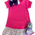 Bridget Basic Tee - Power Pink Girls Tops + Tees Set Athleisure