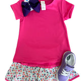 Bridget Basic Tee - Power Pink Girls Tops + Tees Set Athleisure