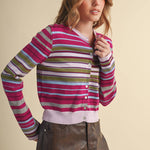 Bright Side Striped Cardigan Sweaters &MERCI