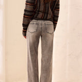 Brooke Palazzo Denim w/ Cuffs - Basalt Jeans Tribal
