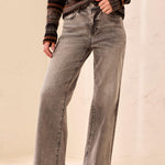 Brooke Palazzo Denim w/ Cuffs - Basalt Jeans Tribal