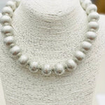 Brushed Silver Ball Necklace Necklaces TWO FORTY TWO