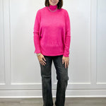 Brushed Turtleneck Sweater - Fuchsia Sweaters Zenana